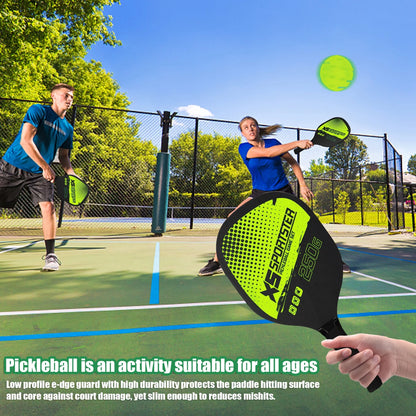 Pickleball Rackets Set Pickleball Paddle Set of 2 Rackets and 4 Pickleballs Balls Pickle-Ball Racquet with Balls Sports Accessory